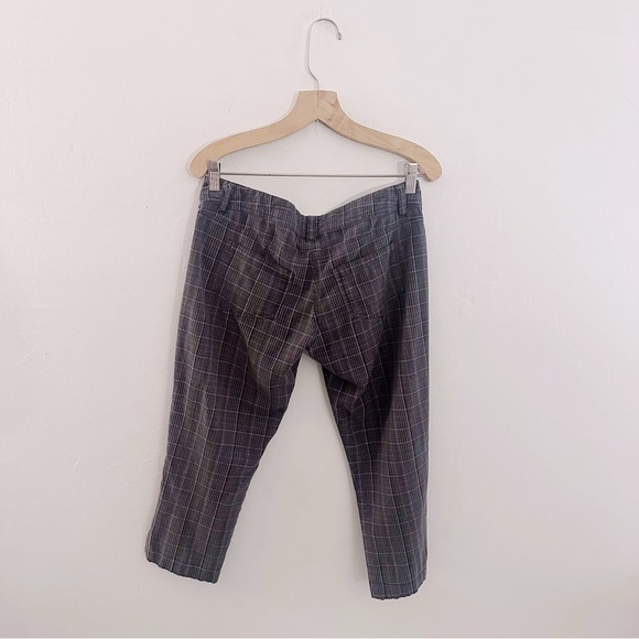 Vintage Y2K Bohemian Army Plaid Capris 2000s Pants Cropped Low Rise - Picture 5 of 7